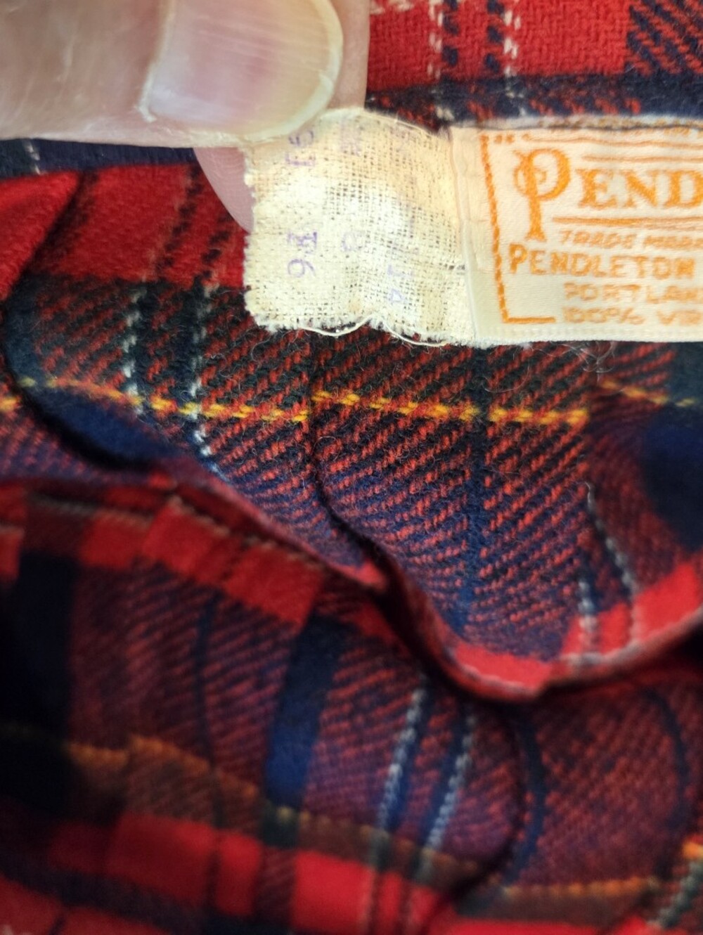 Vintage Pendleton Red Tartan Plaid Wool Skirt Suit Set Size 6 USA - Picture 6 of 13